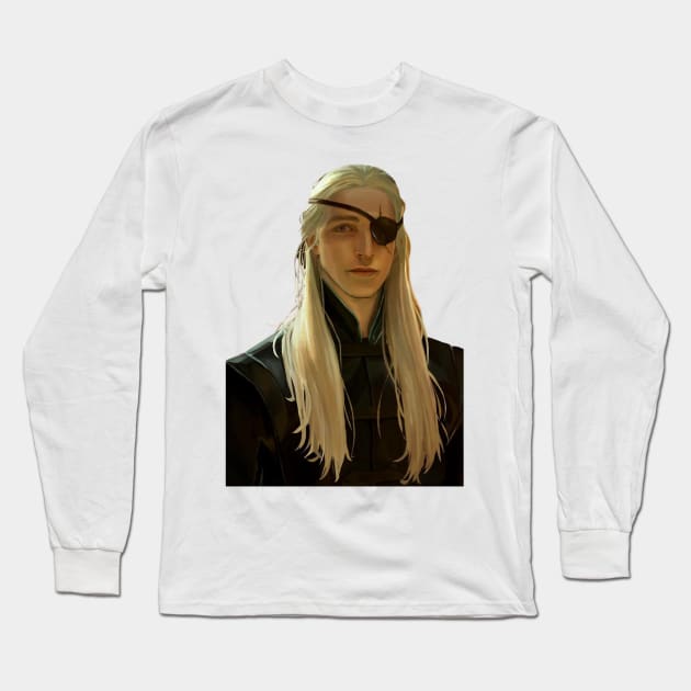 Aemond Targaryen Long Sleeve T-Shirt by CustomPortraitsWorld